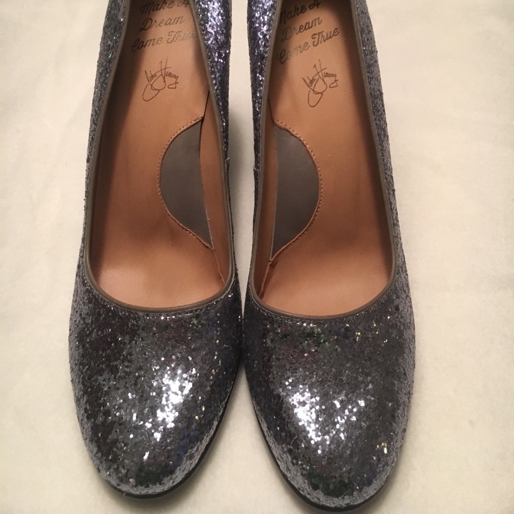 Silver Glitter Fluevog Heels
